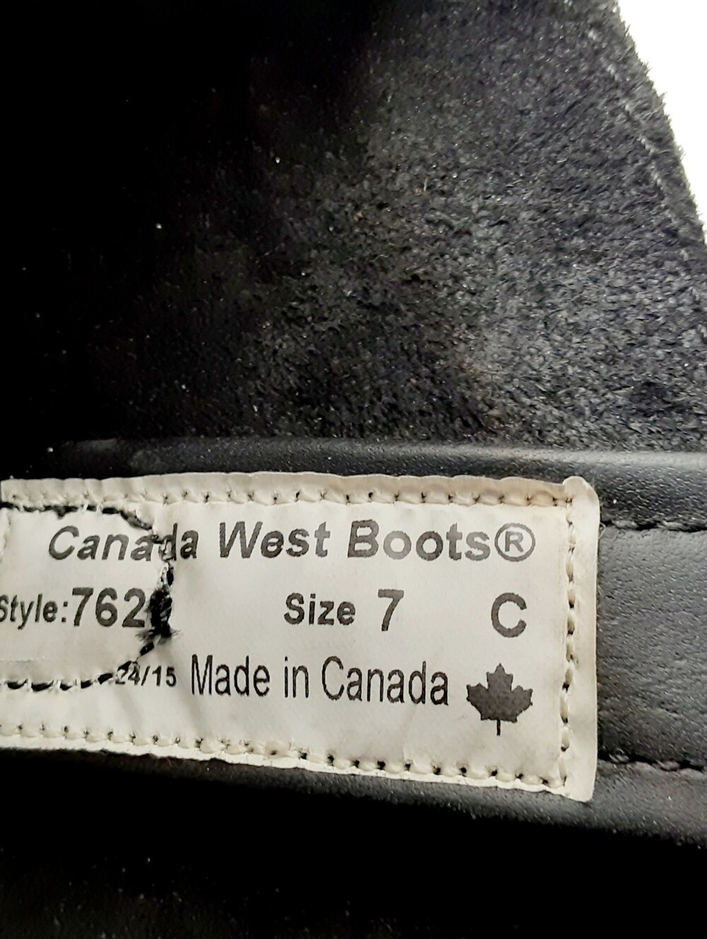 SOLD Canada West Biker Boots 7629 NWT Black Leather Vibram Made in Canada 7C - Picture 7 of 8